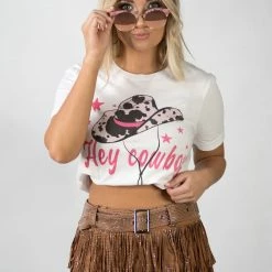 Wknder Hey Cowboy Graphic Tee New Arrivals