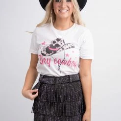 Nylon New Arrivals Black Fringe Skort