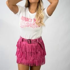 Nylon New Arrivals Fuchsia Fringe Skort 14 Nylon New Arrivals Fuchsia Fringe Skort