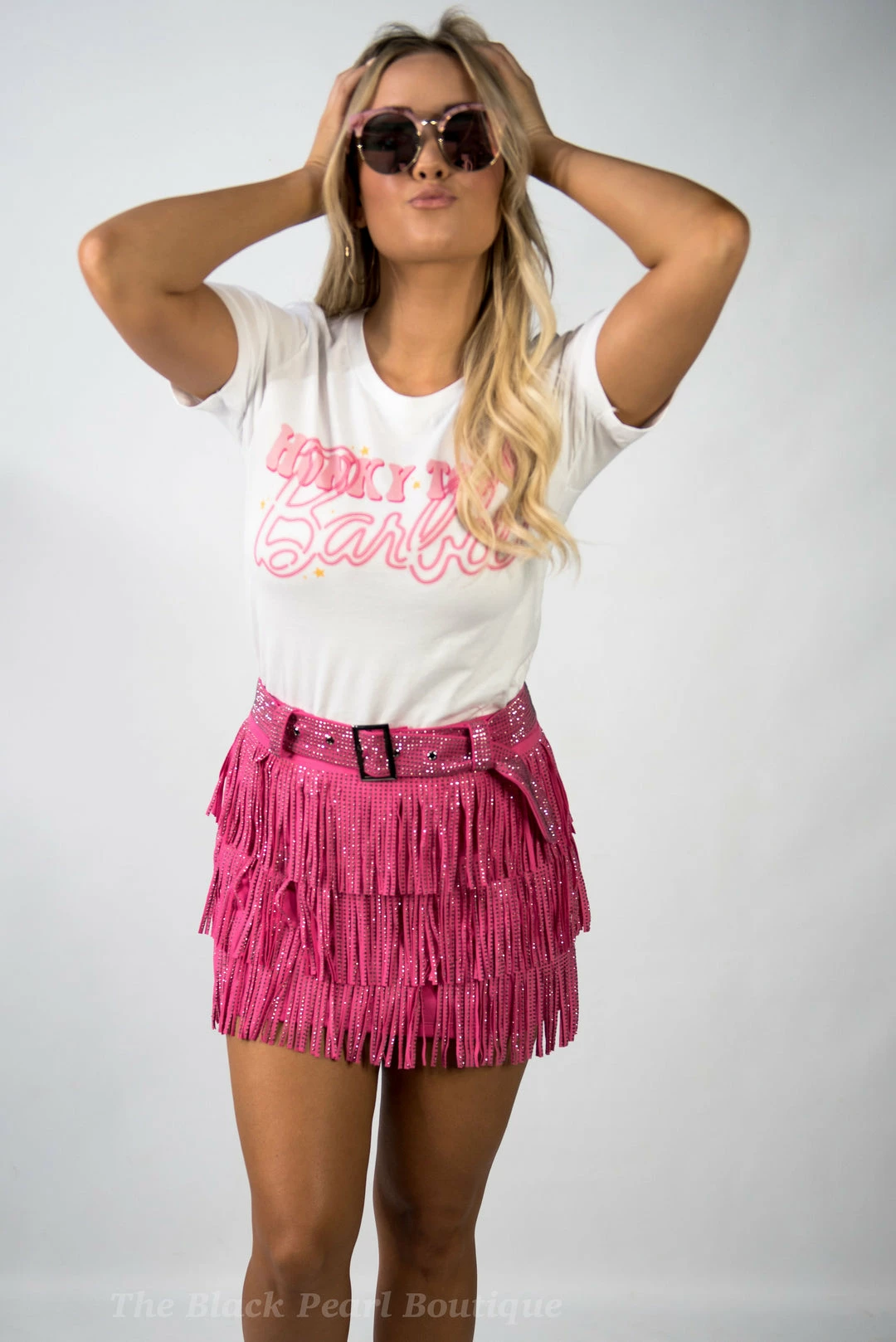 Nylon New Arrivals Fuchsia Fringe Skort 6 Nylon New Arrivals Fuchsia Fringe Skort