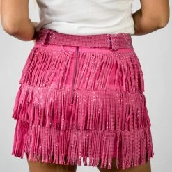 Nylon New Arrivals Fuchsia Fringe Skort 12 Nylon New Arrivals Fuchsia Fringe Skort