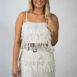 Nylon White Fringe Skort New Arrivals 7 Nylon White Fringe Skort New Arrivals