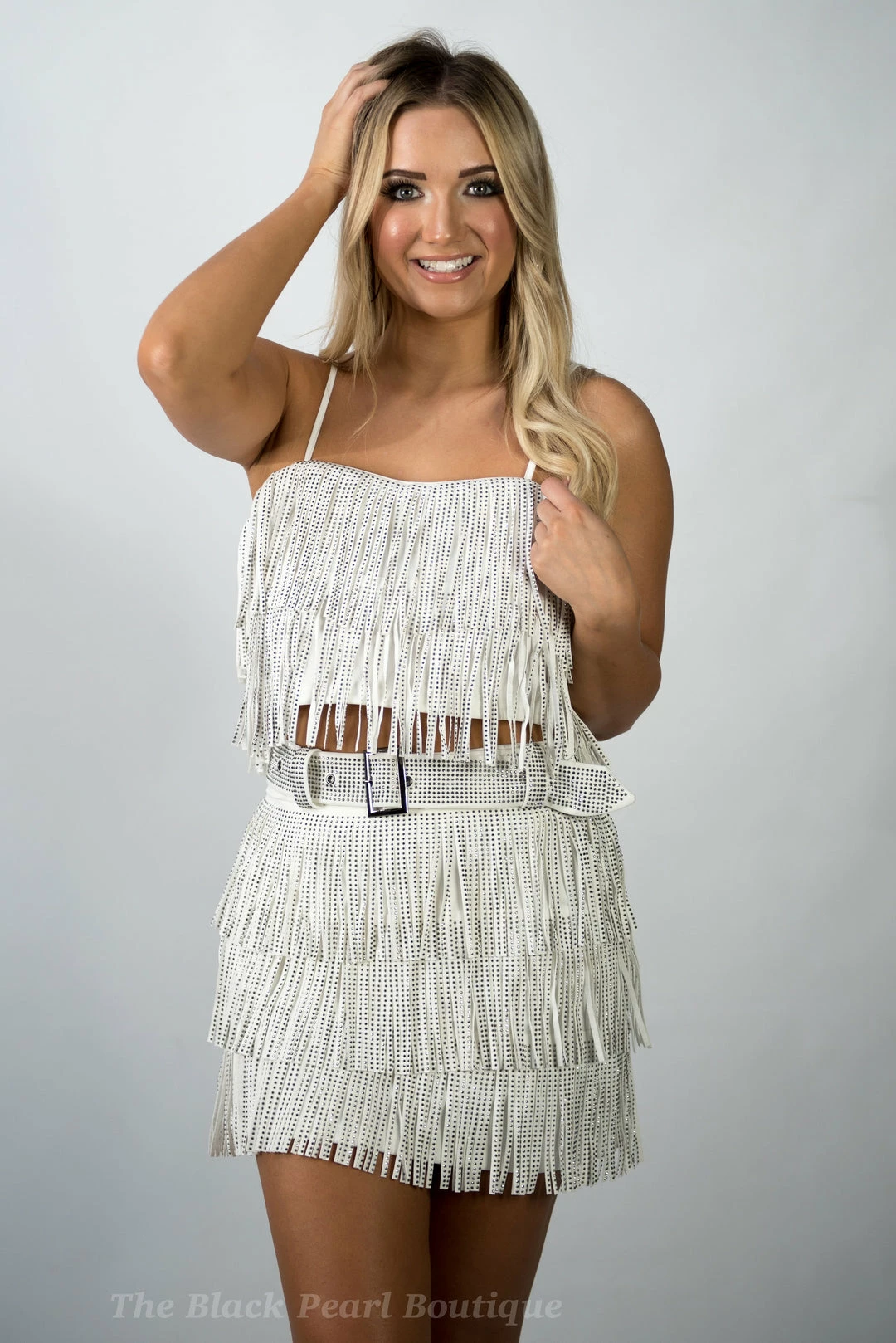 Nylon White Fringe Skort New Arrivals 4 Nylon White Fringe Skort New Arrivals