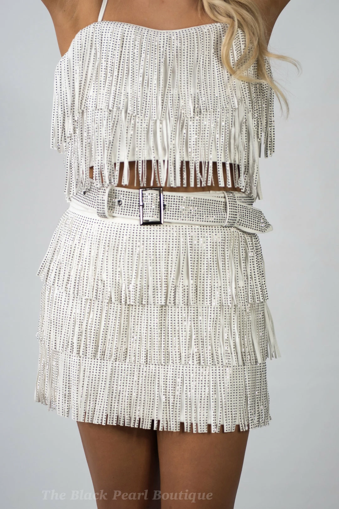 Nylon White Fringe Skort New Arrivals 5 Nylon White Fringe Skort New Arrivals