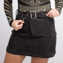 Day G Black Rhinestone Skirt New Arrivals