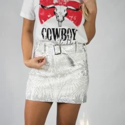 Day G White Rhinestone Skirt New Arrivals