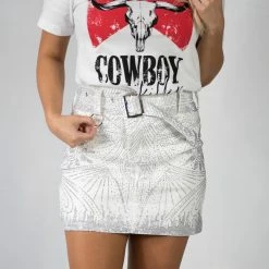 Day G White Rhinestone Skirt New Arrivals