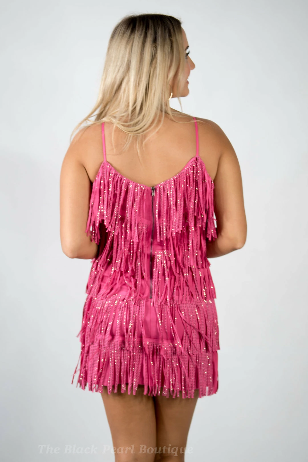 Nylon Fuchsia Fringe Dress 6 Nylon Fuchsia Fringe Dress