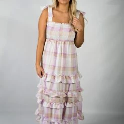 Blu Pepper Taupe/Liliac Ruffled Maxi New Arrivals 11 Blu Pepper Taupe/Liliac Ruffled Maxi New Arrivals