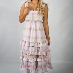 Blu Pepper Taupe/Liliac Ruffled Maxi New Arrivals 12 Blu Pepper Taupe/Liliac Ruffled Maxi New Arrivals