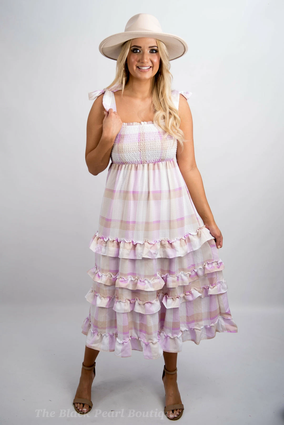 Blu Pepper Taupe/Liliac Ruffled Maxi New Arrivals 1 Blu Pepper Taupe/Liliac Ruffled Maxi New Arrivals