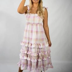 Blu Pepper Taupe/Liliac Ruffled Maxi New Arrivals 13 Blu Pepper Taupe/Liliac Ruffled Maxi New Arrivals