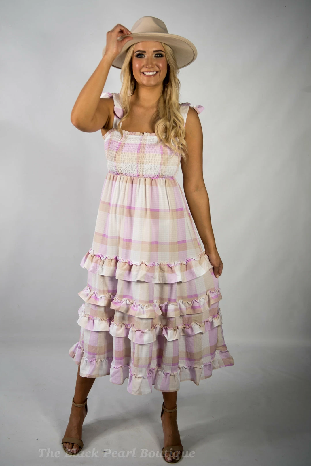 Blu Pepper Taupe/Liliac Ruffled Maxi New Arrivals 7 Blu Pepper Taupe/Liliac Ruffled Maxi New Arrivals