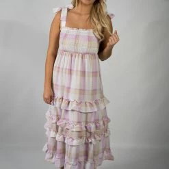 Blu Pepper Taupe/Liliac Ruffled Maxi New Arrivals 15 Blu Pepper Taupe/Liliac Ruffled Maxi New Arrivals