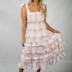 Blu Pepper Taupe/Liliac Ruffled Maxi New Arrivals