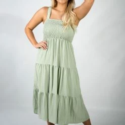 Blu Pepper Sage Midi Dress