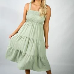 Blu Pepper Sage Midi Dress