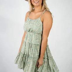 Blu Pepper Mint Floral Mini Dress