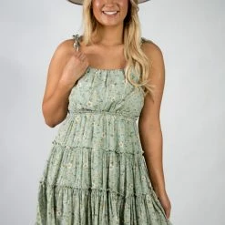 Blu Pepper Mint Floral Mini Dress 10 Blu Pepper Mint Floral Mini Dress