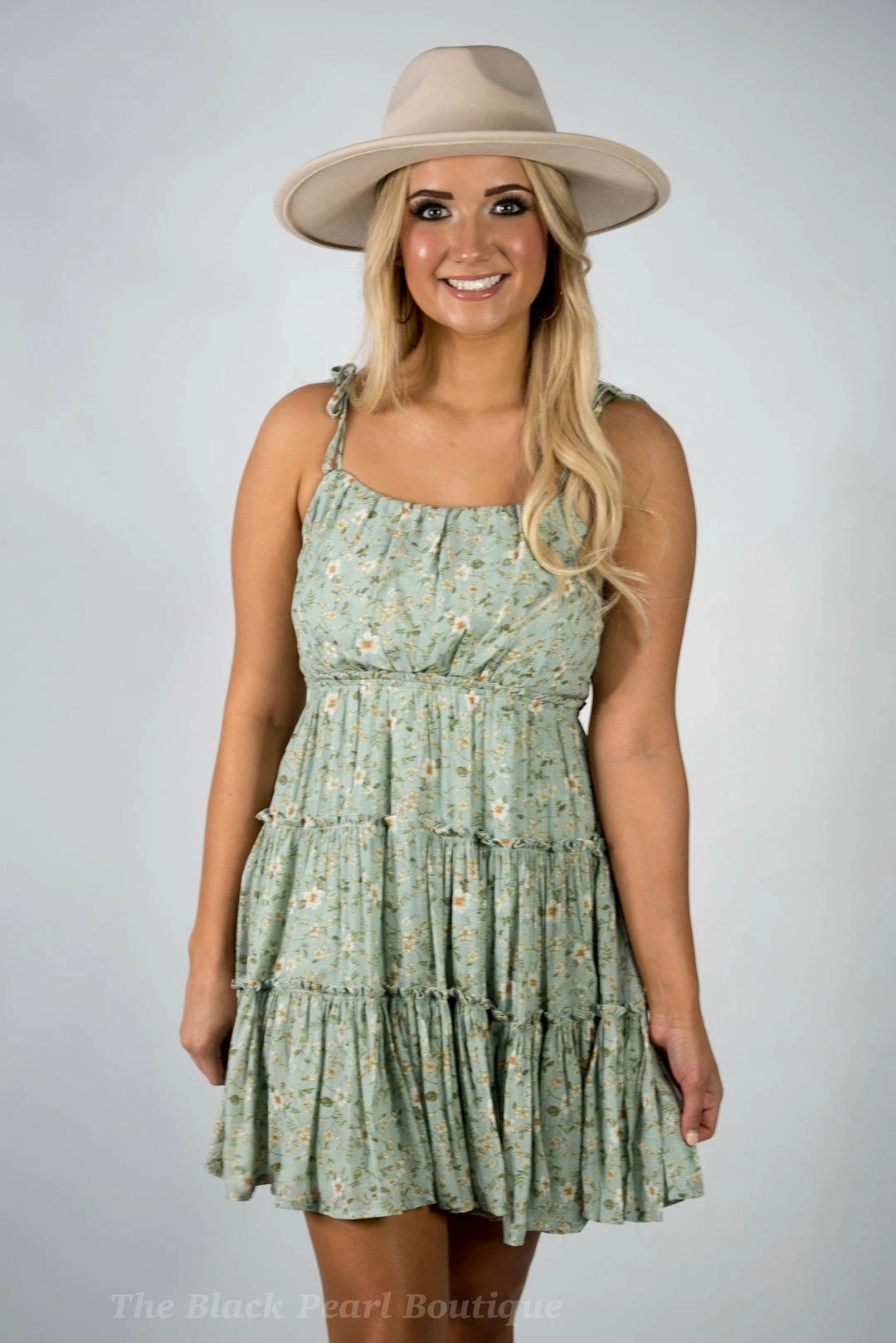 Blu Pepper Mint Floral Mini Dress 6 Blu Pepper Mint Floral Mini Dress