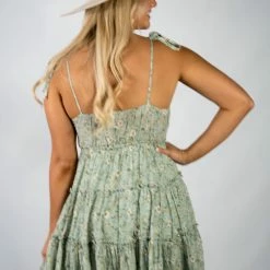 Blu Pepper Mint Floral Mini Dress 8 Blu Pepper Mint Floral Mini Dress