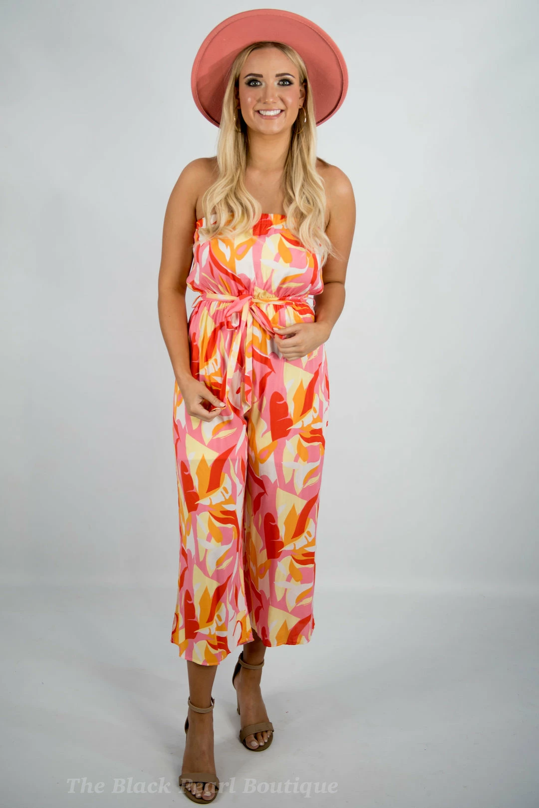 Andree By Unit Strapless Printed Jumpsuit 2 Andree By Unit Strapless Printed Jumpsuit