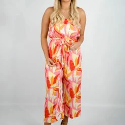 Andree By Unit Strapless Printed Jumpsuit 9 Andree By Unit Strapless Printed Jumpsuit
