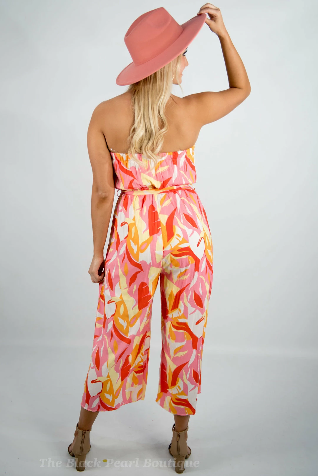 Andree By Unit Strapless Printed Jumpsuit 3 Andree By Unit Strapless Printed Jumpsuit