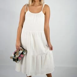 Very J White Midi Dress