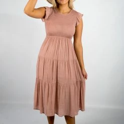 Blu Pepper Blush Midi Dress