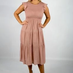 Blu Pepper Blush Midi Dress