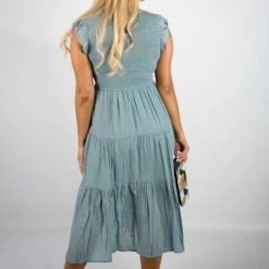 Blu Pepper Dusty Blue Midi Dress New Arrivals 7 Blu Pepper Dusty Blue Midi Dress New Arrivals