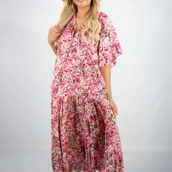 Gigio Rose Pink Floral Maxi