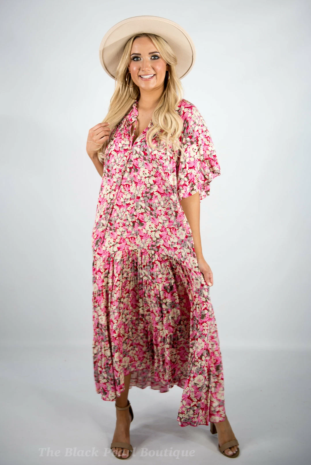 Gigio Rose Pink Floral Maxi 2 Gigio Rose Pink Floral Maxi