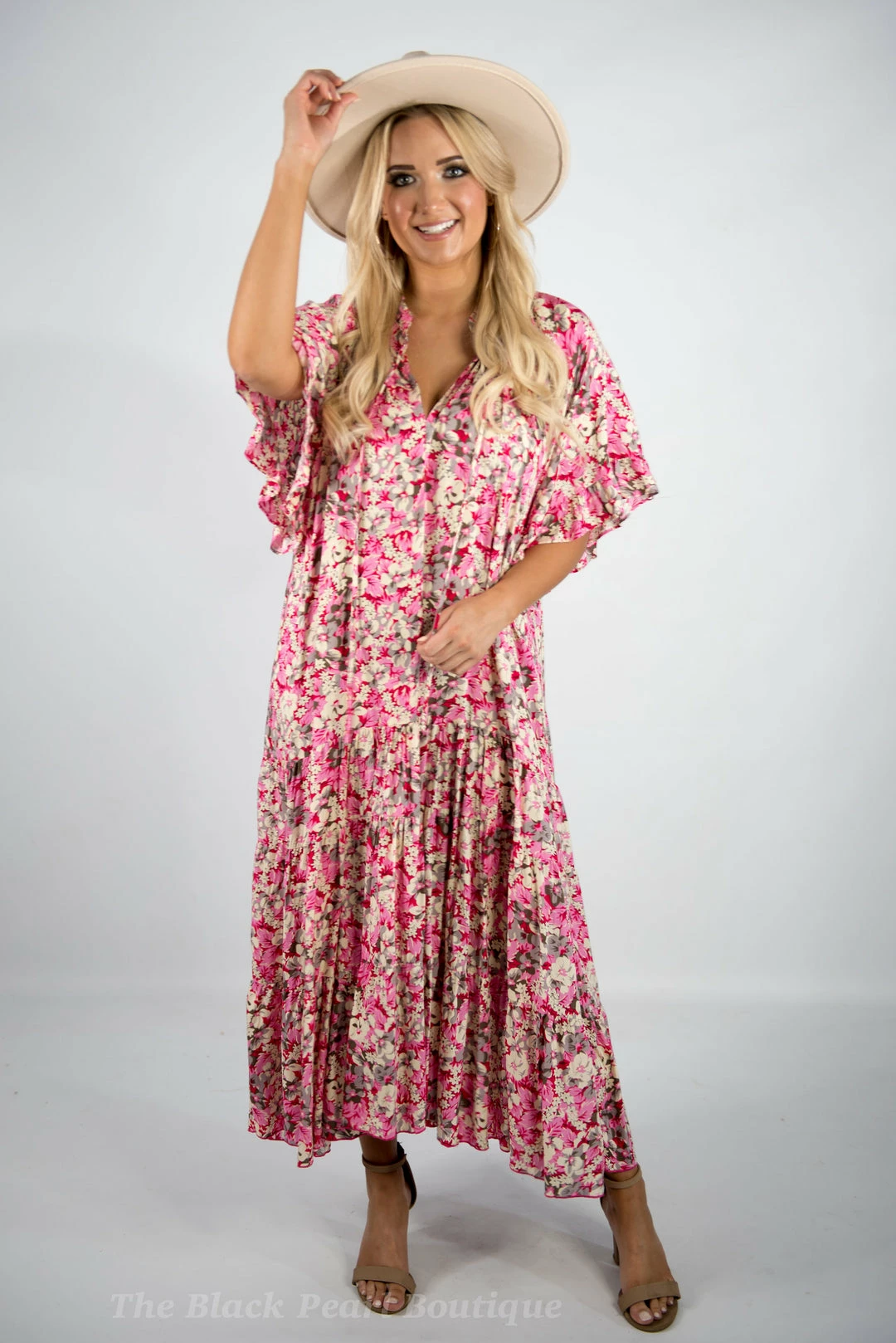 Gigio Rose Pink Floral Maxi 4 Gigio Rose Pink Floral Maxi