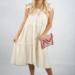 Entro Ivory Midi Dress