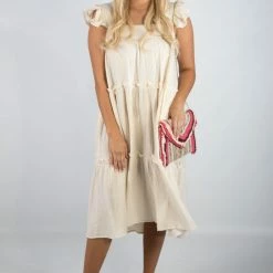 Entro Ivory Midi Dress