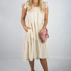 Entro Ivory Midi Dress
