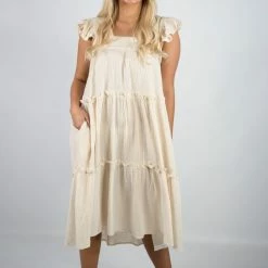 Entro Ivory Midi Dress