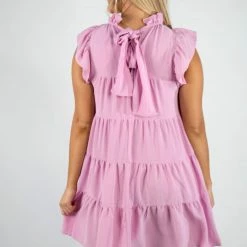 Entro Baby Pink Mock Neck Dress New Arrivals
