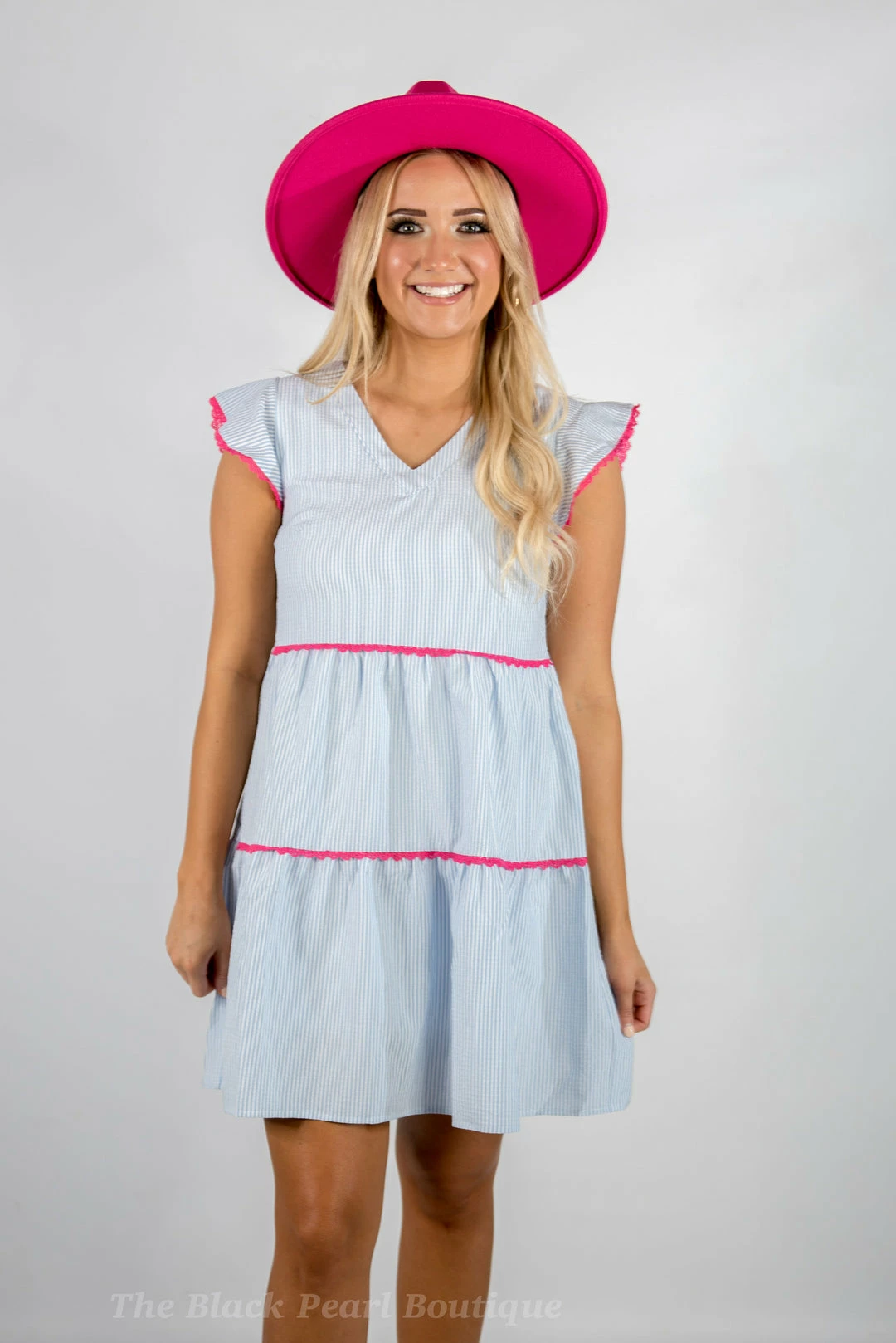 Andree By Unit Pin Striped Babydoll Dress 4 Andree By Unit Pin Striped Babydoll Dress