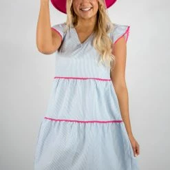 Andree By Unit Pin Striped Babydoll Dress