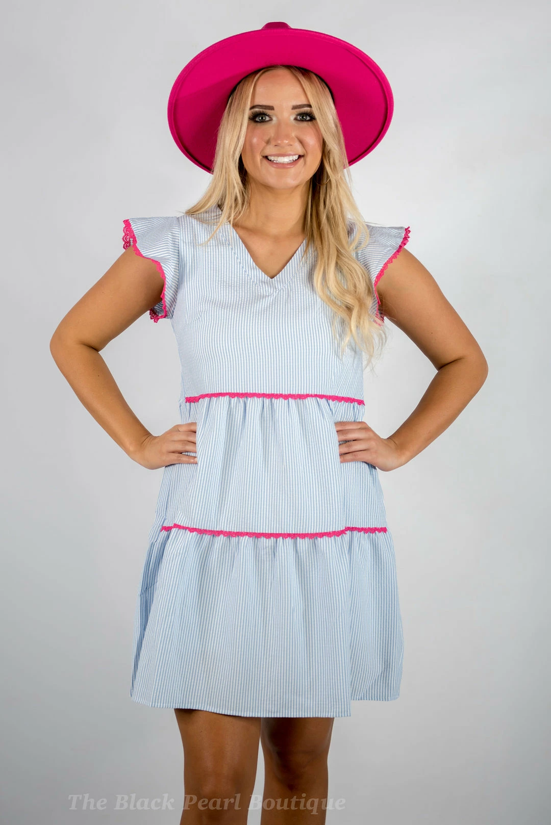 Andree By Unit Pin Striped Babydoll Dress 5 Andree By Unit Pin Striped Babydoll Dress