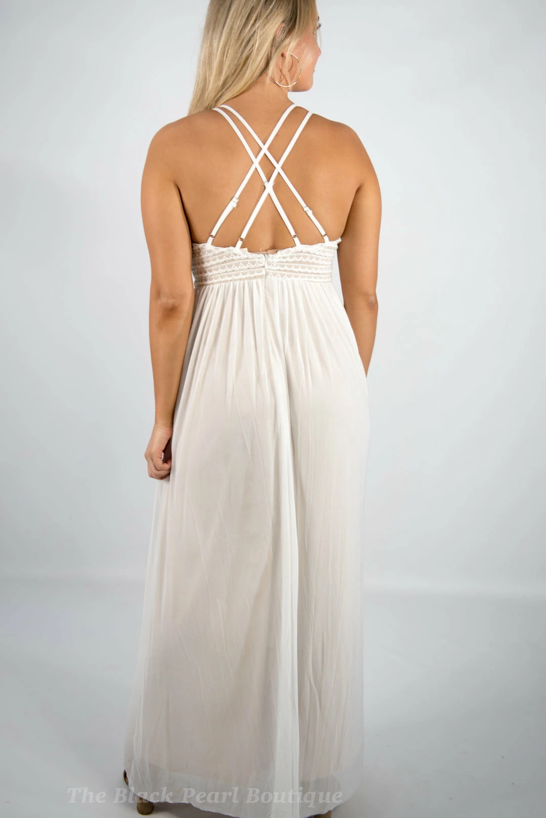 Lena White/Nude Maxi Dress 5 Lena White/Nude Maxi Dress