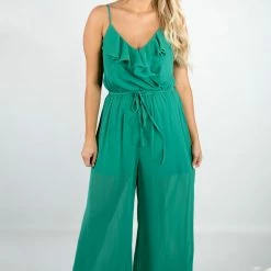 Andree By Unit Emerald Ruffle Jumpsuit