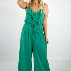 Andree By Unit Emerald Ruffle Jumpsuit