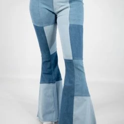 Peach Love Color Block Bell Bottoms