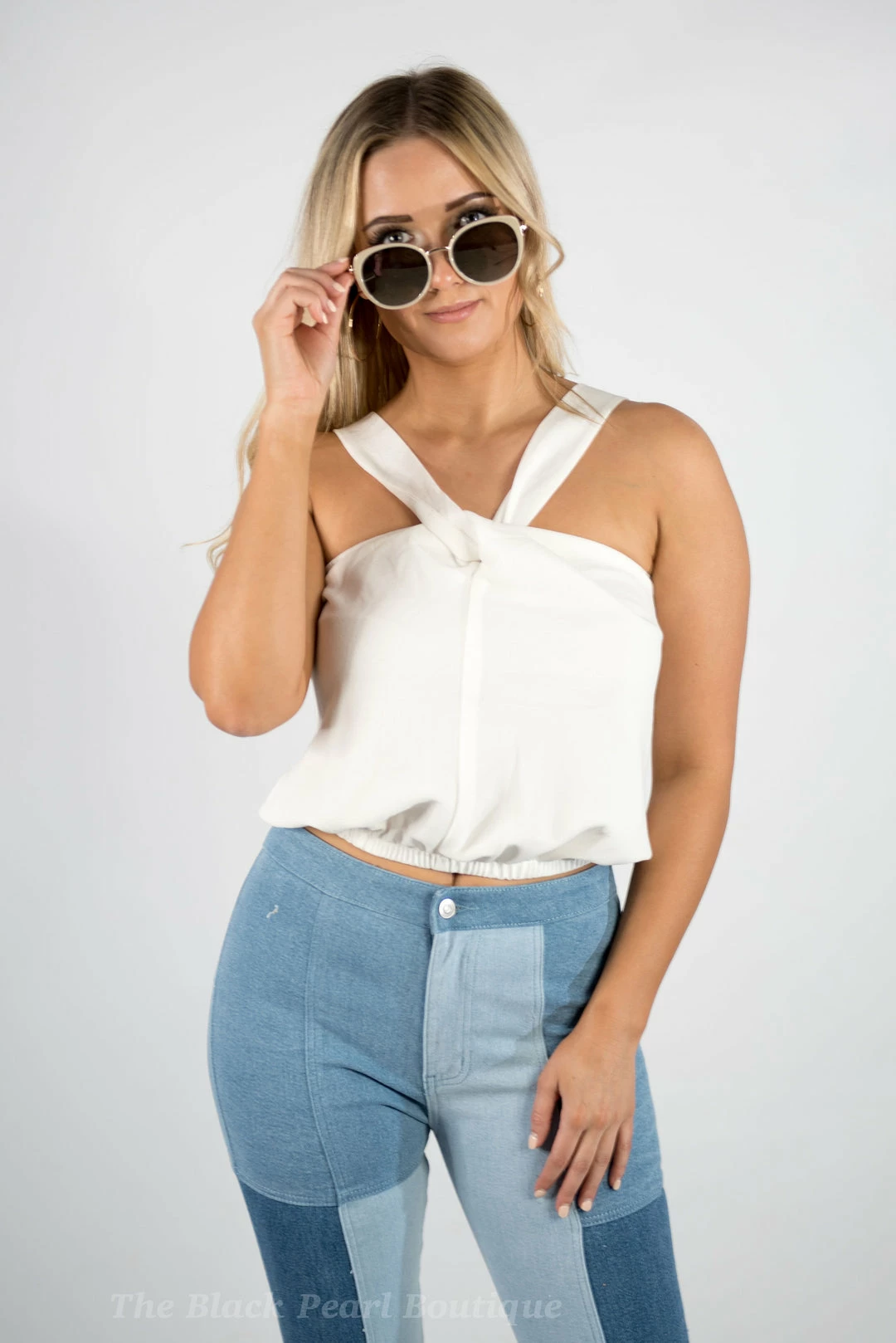 Peach Love White Halter Neck Crop Top New Arrivals 1 Peach Love White Halter Neck Crop Top New Arrivals