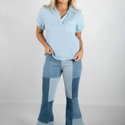 Very J Sky Blue Top New Arrivals