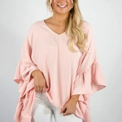 Fantastic Fawn Blush Oversized Poncho New Arrivals